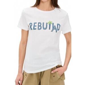 NEW UNFORTUNATE PORTRAIT women's rebuid la shirt in white